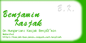 benjamin kasjak business card